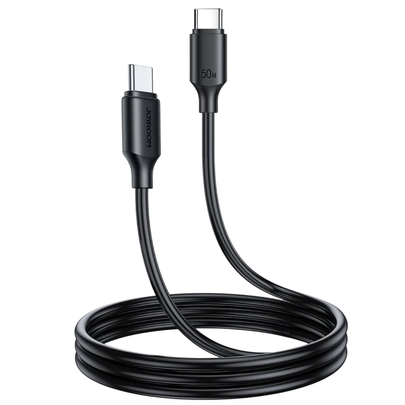 Joyroom Cable USB‑C a USB‑C 60 W Carga Rápida 1 m, Negro